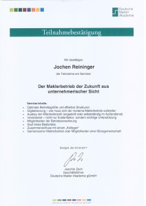 Zertifikat, DMA, Weiterbildung